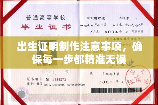 戚墅堰出生证明制作注意事项，确保每一步都精准无误