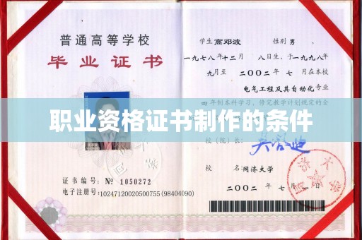 戚墅堰职业资格证书制作的条件