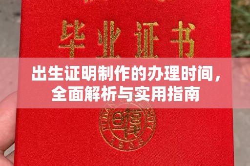 戚墅堰出生证明制作的办理时间，全面解析与实用指南